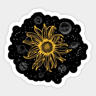 Sunflower Universe Sticker